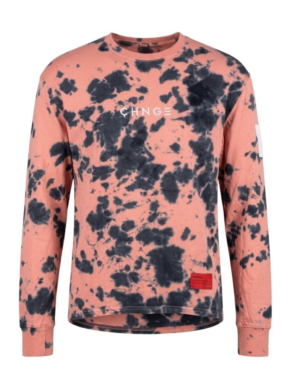 CHNGE Pink Black Reverse Tie-dye Tie-Dye Organic Cotton Long-Sleeve Shirt 3811